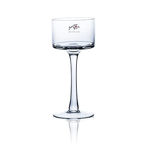 Sandra Rich 6er Set Kerzenhalter, Teelichthalter auf Fuß Glas H. 20cm D. 9cm