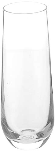 image for Circleware Stemless Champagne Flute Glasses Set of 4, Elegant All-Purp