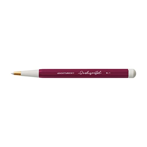 Image of LEUCHTTURM1917 Ball Point Pen Drehgriffel No.1 Port Red | Royal Blue Ink, Twist Mechanism, Drehgriffel No. 1, Smooth Writing, Premium Stationery, Journaling