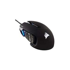 CORSAIR SCIMITAR RGB ELITE Wired MOBA/MMO Gaming Mouse – 18,000 DPI – 17 Programmable Buttons – iCUE Compatible – PC, Mac, PS5, PS4, Xbox – Black