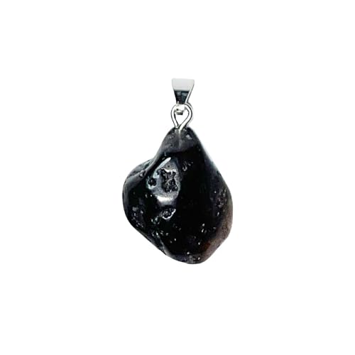 Pendentif Argent 925 orné d'une Tectite véritable porte-bonheur
