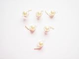  Haarschmuck - 6 Haarspiralen Curlies mit Perlen in der Farbe champagner - Brautschmuck