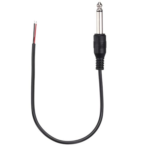 Cable de audio 6.35mm macho a cable abierto 0.3 m miniatura 1