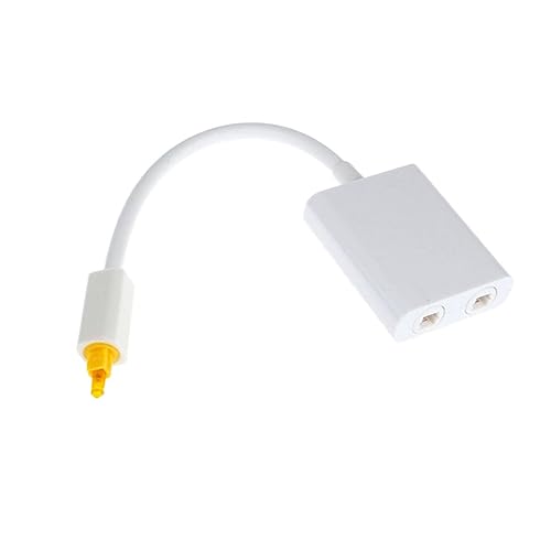 BELLIFFY Optical Audio Splitter 1x2 Digital Audio Splitter Fiber Optic to Optical Converter Longevity Design