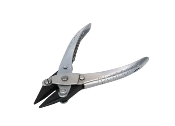 Parallel Action Chain Nose Pliers, 160 mm, Heavy Duty, Smooth Jaws for Jewellery and Crafts, Silver and Black