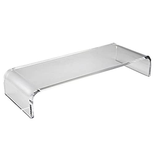 PLAFOPE Monitorständer Aus Acryl Für Computer-bildschirmerhöhung Laptopständer Mit Handgelenkauflage Für Tastatur Platzsparendes Bürogestell