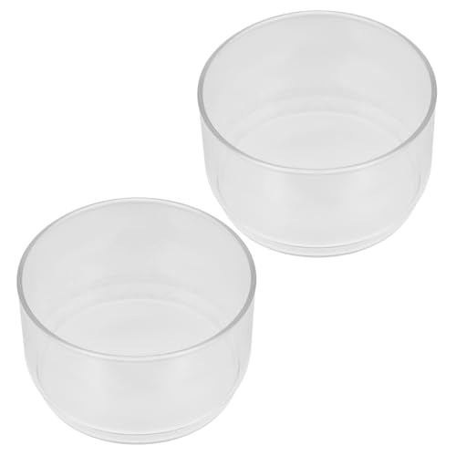 VERDANVERSE 2 Pezzi Ciotola in Vetro Resistente Al Calore Ad Alta Trasparenza Per Cucina Vassoio Per Microonde e Forno