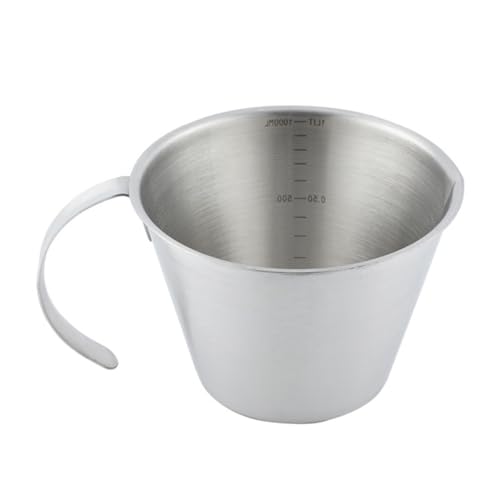 Holibanna 1pezzi Misurino Da Laboratorio in Acciaio Graduato Da Scala Standard Misurino Da Cucina Per Liquidi Resistente e Antiruggine