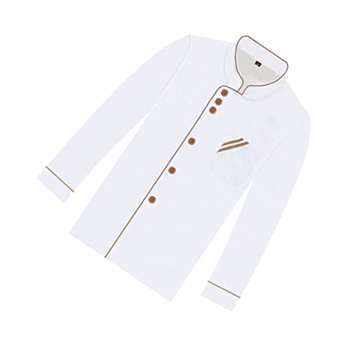 COSMEVIVI Sleeve Unisex Chef Tops Breathable Catering Shirt for Bakery Restaurant Casual Loose Fit Xxxl Black for Kitchen Use