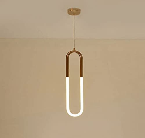 Image of CITRA Led Pendant Light Acrylic Oval Kitchen Island Ceiling Lights (Gold) - Warm White