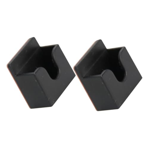 Toddmomy 2 Pack Microphone Bracket Universal Radio Mic Holder with Adhesive Backing for Vehicles Offices More