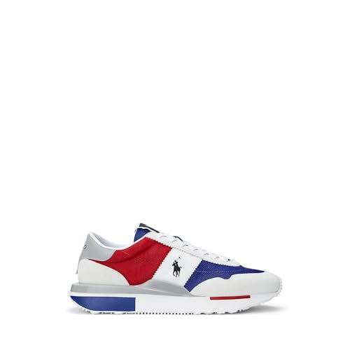 POLO RALPH LAUREN Men's Train 89 Logo Leather & Oxford Sneaker