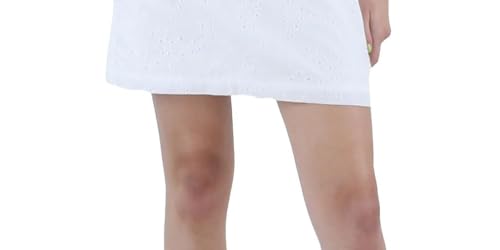 Riley & Rae Womens Eyelet Mini A-Line Skirt3