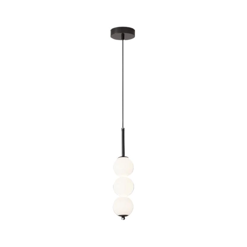 Suspension LED en verre luminaire plafond noir en cuivre pour éclairage maison