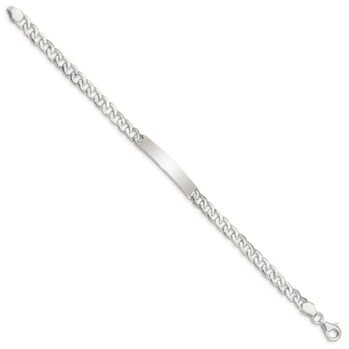 Bracelet d'identification argent 925 ado - Bijou tendance 14 cm pour le collège