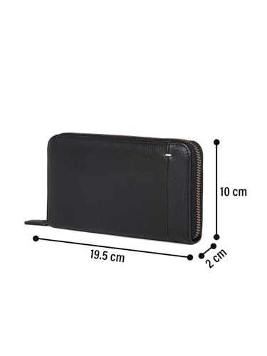 Large Leather Wallet for Women, RFID Blocking, Zip Around Closure3