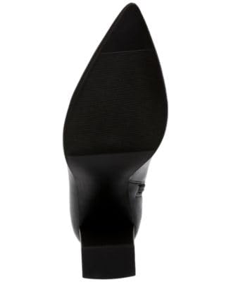 Wild Pair Womens Iloise Block Heel Faux Leather Booties Black 10 Medium (B,M)4