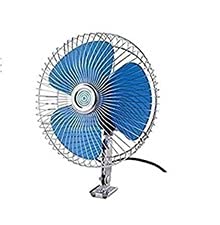 Yashvin® # S.S Quality Automotive 12V DC Power Fan for Car Made In India/Jeep/Trucks/Bus/Office Airplanes/Boats/SUV and Recreational Vehicle (6-inch, Multicolor) (Steel) (SuperKS85)