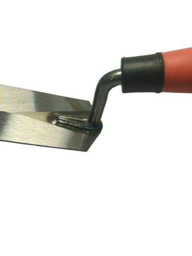 Masonry Steel Margin Trowel, 8 x 2 Inches, High-Hardness Steel Blade, Ergonomic Rubber Handle - Thumbnail 4