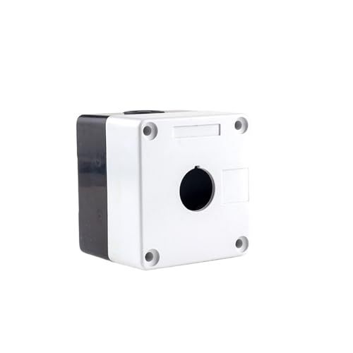 Interrupteur à bouton étanche et anti-poussière 22mm LAY37 en boîte blanche 1 trou