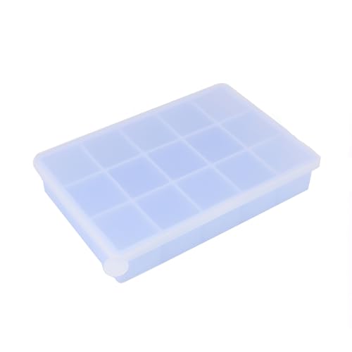 Bandeja de silicona para cubos de hielo con tapa, 15 cubos miniatura 1
