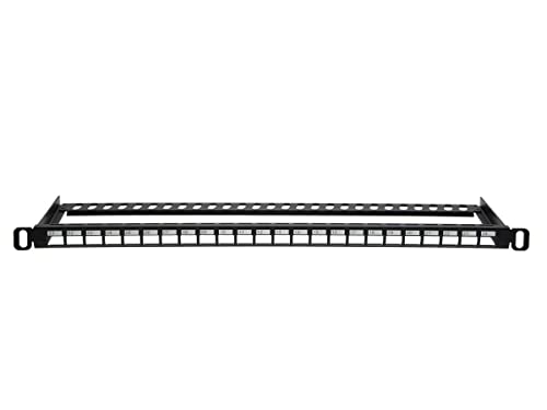 Panneau de brassage 24 ports UTP Keystone Monoprice Demi-U - 6