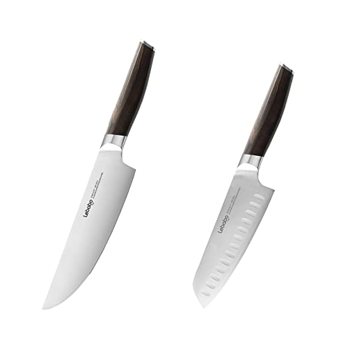 Lebabo Kitchen Knife- Professional 8 Inch Chef's Knife & 7 Inch Santoku Knife- Sus304 5-Layer Clad Stainless Steel- Ultra Sharp Kitchen Knife For Meat Food Vegetable #TOP4