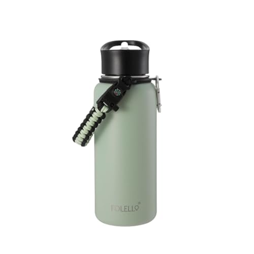 Folello 1000 ml Stainless Steel Water Bottle, Vacuum Insulated Fl...