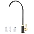 Apaix Drinking Water Faucet Black and Gold, Kitchen Water Purifier Faucet for Non-Air Gap Reverse Osmosis Water Filtration System, Matte Black and Brushed Gold Reverse Osmosis Faucet
