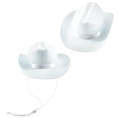 Image of The Dreidel Company Cowboy Felt Western Hat, 22 inch Circumference Dress Up Costume Clothes for Kids, Pretend Play, Party Favors