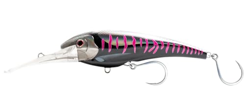 Nomad Design DTX Minnow 200 with Patented Autotune System - Distressed Baitfish Swimming Action, BKK Diablo