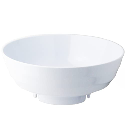 Nagao Unbreakable Ramen Bowl, Extra Large, 60.9 fl oz (1,900 ml), Solid White, Mega Moridon, Dishwasher Safe, Made in Japan