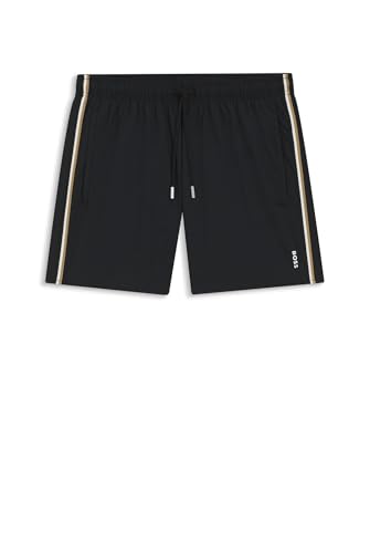 Boss Hommes Iconic Short de Bain avec Rayures emblématiques et Logo