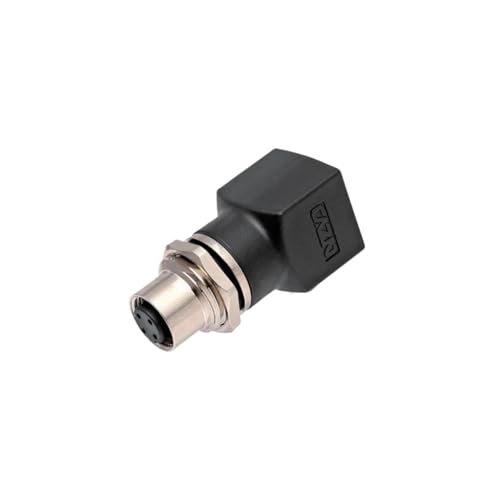 LAYMXNDIO Adaptateur M12 4 cœurs D 8 cœurs chanfreiné, étanche, Prise mâle et Femelle, connecteur RJ45, 1 pièce(120095,T-Branch Connector_4CORE to 4CORE)