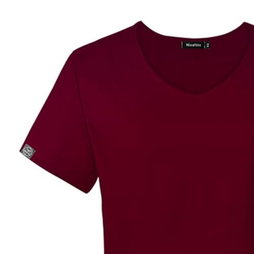 Qianly Conjunto de Uniformes de Enfermagem para Cuidados Médicos, Vinho, eu