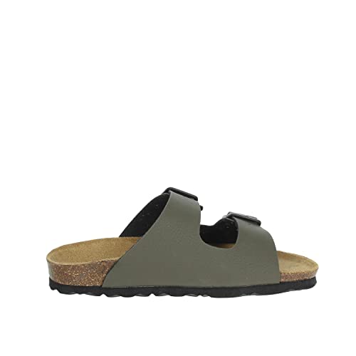 Chaussons bébé Grunland Light CB1537 en vert olive avec boucles bouleau