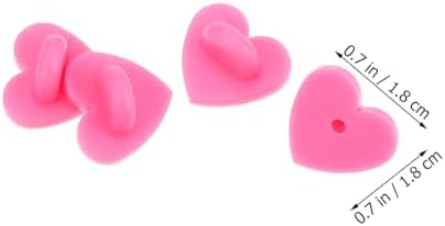 DOITOOL 100 Pcs Heart Pin Backs, Pink Butterfly Clutch Backings image 5