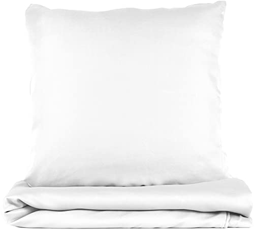 Juego de funda nórdica blanca para cama 135 y 150 de microfibra suave con dos fundas 80x80 cm 2