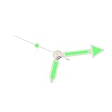 AS Axis Spindleon 1Set Clock Hands Green Luminous Hands Compatible with NH35/NH36/7S26/7S36/4R35/4R36 Movement