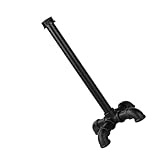 HOLIDYOYO Vintage Industrial Black Water Pipe Desktop Tissue Holder Vertical Roll Paper Rack Decorative Household Tissue Storage Stand for Bathroom Countertop