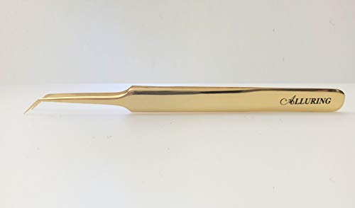Alluring Gold Tweezers for Eyelash Extension for Volume Lashes 3D, 5D & 6D lashes