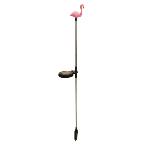 (2 Pack) Solar Powered Flamingo Novelty Stake Pathway Light, Red LED