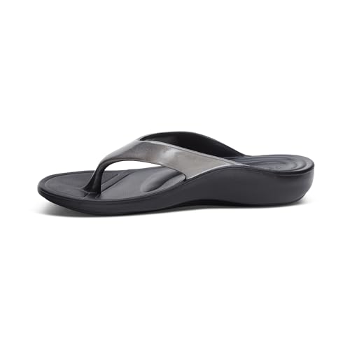 Image of Aetrex Maui Orthopedic Flip Flops for Women Arch Support - Pressure Relief Water-friendly Shock Absorption Super Soft UltraSky EVA Foam Flip Flops