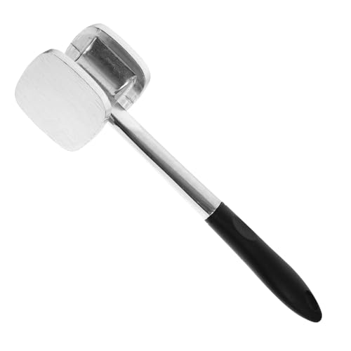 Mobestech 1 Pieza Martillo para aflojar Carne bife ablandador parilla Consejos Kitchen Gadgets panelas cozinha lapto triturador de Carne para el hogar Martillo de Res el plastico Silver