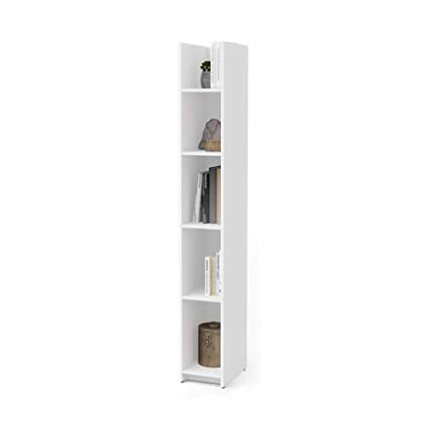 Bestar Small Space 10“ Narrow Shelving Unit in White Cover