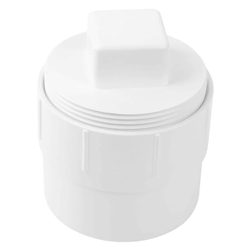 Image of 3 inch PVC Sewer Cleanout Adapter with Plug Pipe Fitting, PVC DWV Flush Sewer Cleanout Cap for Outdoor Garden, RVs Sewer or Drainage Piping Connect System