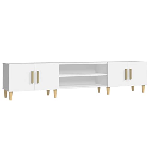 vidaXL Mueble para TV Madera contrachapada Blanco 180x31,5x40 cm