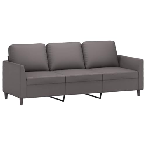 MOBCANT 2-TLG. Sofagarnitur mit Kissen Grau Kunstleder Wohnlandschaft Couch Couchgarnitur Modulares Sofa für Büro Schlafzimmer Hotel Wohnung – Bild 6