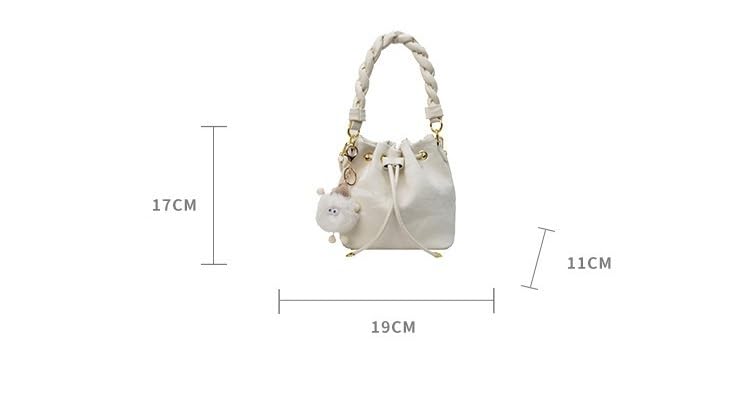 Drawstring Shoulder Bucket Bag2