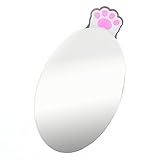 歪まない カードサイズミラー 財布やスマホケースなどのカードポケットに収納できる鏡 メイク 手鏡 カードミラー (1：肉球)